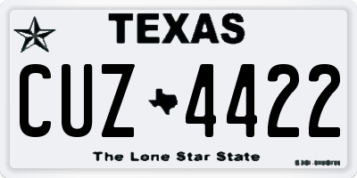 TX license plate CUZ4422