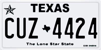 TX license plate CUZ4424