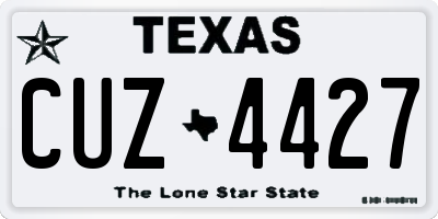 TX license plate CUZ4427