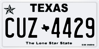 TX license plate CUZ4429