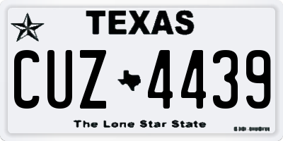 TX license plate CUZ4439