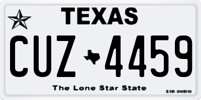 TX license plate CUZ4459
