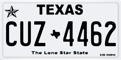 TX license plate CUZ4462