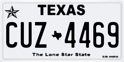 TX license plate CUZ4469