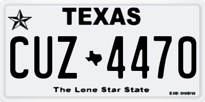 TX license plate CUZ4470