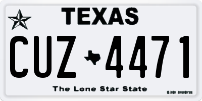 TX license plate CUZ4471