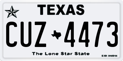 TX license plate CUZ4473