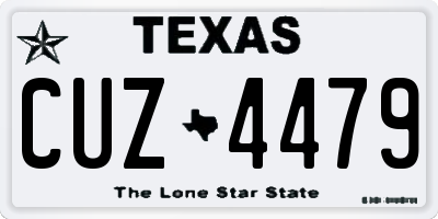 TX license plate CUZ4479