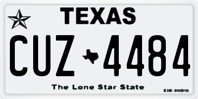 TX license plate CUZ4484