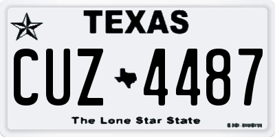 TX license plate CUZ4487