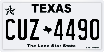 TX license plate CUZ4490