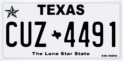 TX license plate CUZ4491