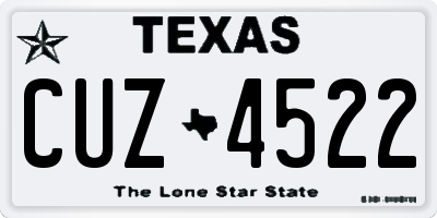 TX license plate CUZ4522