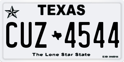 TX license plate CUZ4544