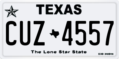 TX license plate CUZ4557