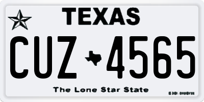 TX license plate CUZ4565