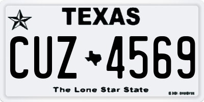 TX license plate CUZ4569
