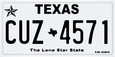 TX license plate CUZ4571