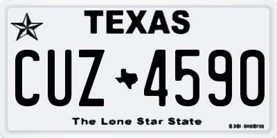 TX license plate CUZ4590
