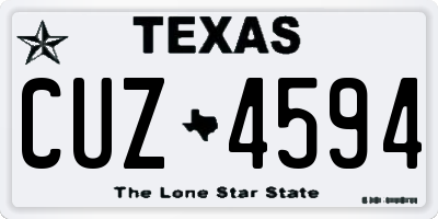 TX license plate CUZ4594