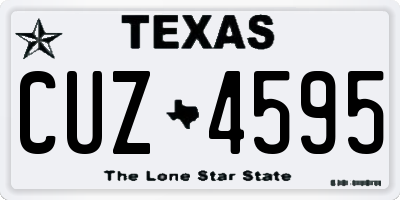 TX license plate CUZ4595
