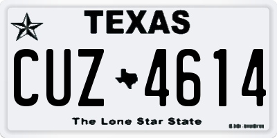 TX license plate CUZ4614