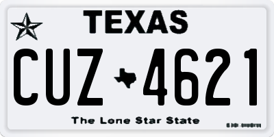 TX license plate CUZ4621