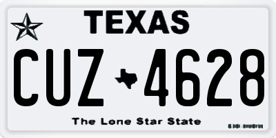TX license plate CUZ4628