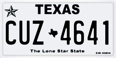 TX license plate CUZ4641