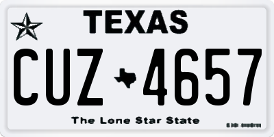 TX license plate CUZ4657