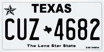 TX license plate CUZ4682
