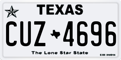 TX license plate CUZ4696