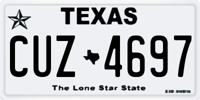 TX license plate CUZ4697