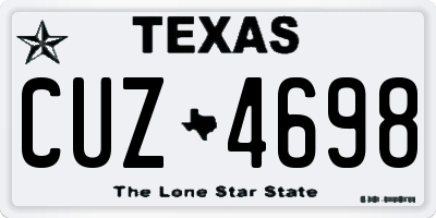 TX license plate CUZ4698