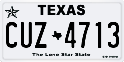 TX license plate CUZ4713