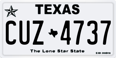 TX license plate CUZ4737