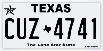 TX license plate CUZ4741