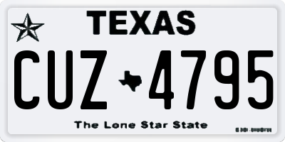 TX license plate CUZ4795