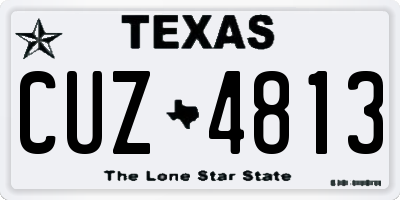 TX license plate CUZ4813