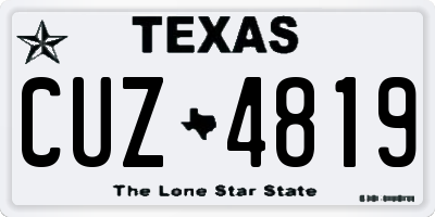 TX license plate CUZ4819