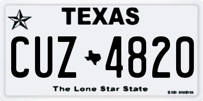 TX license plate CUZ4820