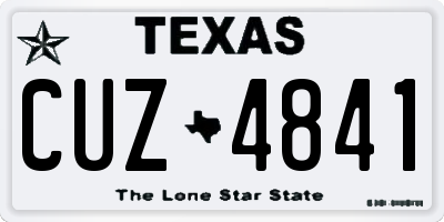 TX license plate CUZ4841