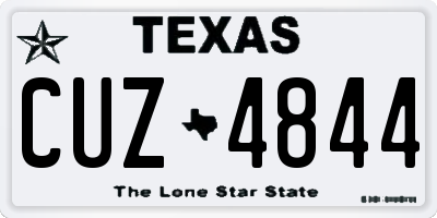 TX license plate CUZ4844