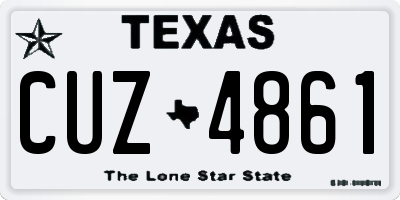 TX license plate CUZ4861