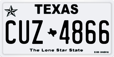 TX license plate CUZ4866