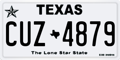 TX license plate CUZ4879