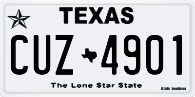 TX license plate CUZ4901