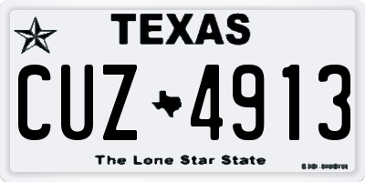 TX license plate CUZ4913