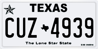 TX license plate CUZ4939