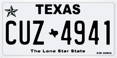 TX license plate CUZ4941